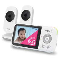 VTech VM819-2 dětská chůvička, 2,8“ obrazovka, 2 kamery, dosah 1000 stop, noční vidění, obousměrný zvuk, teplotní čidlo, ukoléba